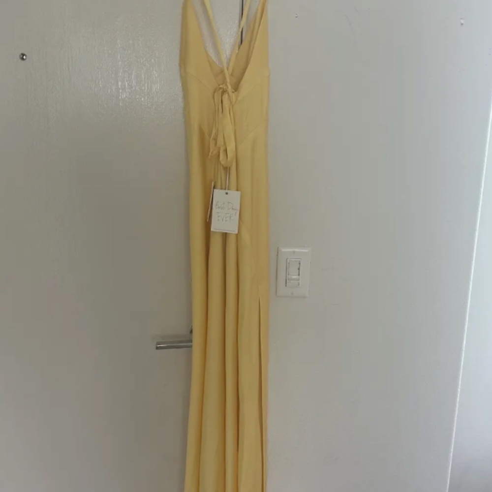 Show Me Your MuMu Anderson Maxi Dress in Yellow Luxe Satin - Picture 5 of 6